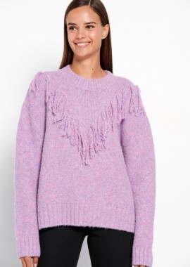 FUNKY BUDDHA - Oversized boho πλεκτή μπλούζα