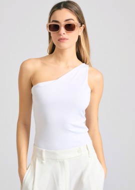FUNKY BUDDHA - Off shoulder μονόχρωμο κορμάκι