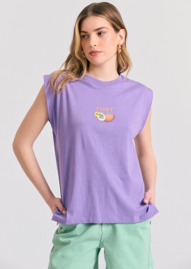FUNKY BUDDHA - Γυναικείο t-shirt με vintage τύπωμα στην πλάτη