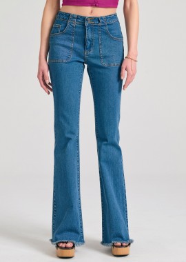 FUNKY BUDDHA - Γυναικείο skinny fit τζιν παντελόνι με raw edges