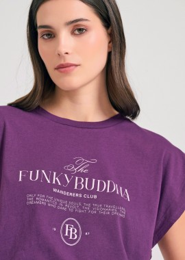 FUNKY BUDDHA - T-shirt με Funky Buddha τύπωμα στο στήθος