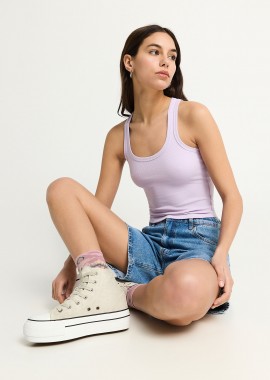 FUNKY BUDDHA - Γυναικείο rib tank top