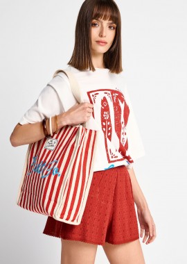 FUNKY BUDDHA - Ριγέ tote τσάντα Salt Co.