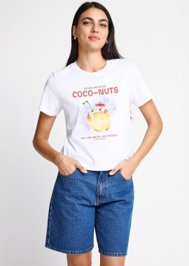 FUNKY BUDDHA - Γυναικείο βαμβακερό t-shirt με τύπωμα