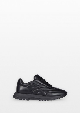 GIVENCHY - GIVENCHY Ανδρικό Μαύρο Trainers Sneakers In Shiny Padded Leather