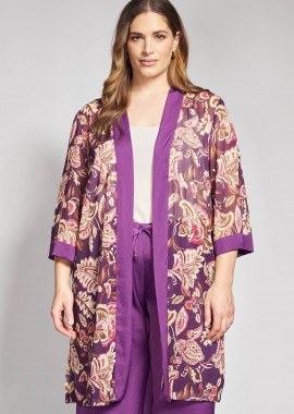 - Κιμονό με Φλοράλ Μοτίβο και Σατέν Λεπτομέρειες