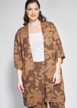 - PRBT Κιμονό Ζακάρ με Φλοράλ Μοτίβο