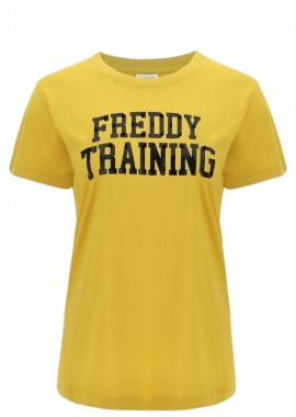 Freddy - Μπλούζα Κοντομάνικη Freddy Training Με Βελούδινες Λεπτομέρειες F0WTRT1-Y61 Γυναικείο