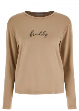 Freddy - Μπλούζα Μακρυμάνικη Freddy Rhinestone Logo F3WSLT4-M93 Γυναικείο