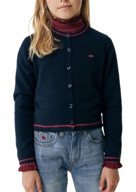 Mexx - Ζακέτα Mexx Cardigan With Contrast Lurex Tips AO0964036G-NAVY Κορίτσι