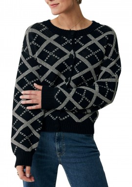 Mexx - Ζακέτα Mexx With Argyle Pattern MF006609143W-DEEP BLACK Γυναικείο