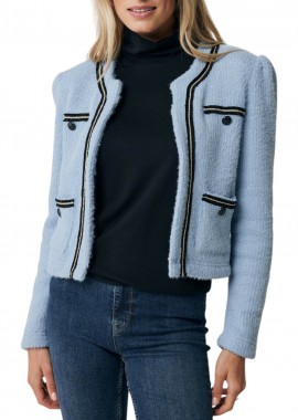 Mexx - Μπουφάν Mexx Cropped Knitted TU0704036W-Greyish Blue Γυναικείο