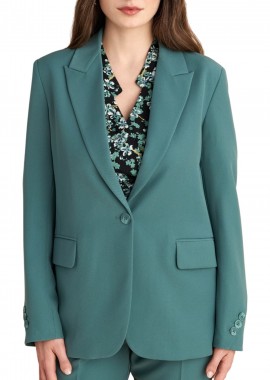 Attrattivo - Σακάκι Attrattivo Σε Ίσια Γραμμή 9922985-TEAL Γυναικείο