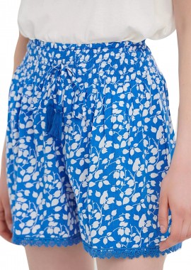 Funky Buddha - Σορτς Funky Buddha Εμπριμέ FBL005-132-03-ROYAL BLUE Γυναικείο