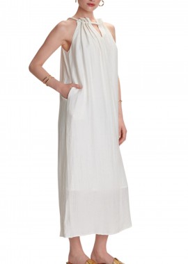 Ale - Φόρεμα Ale Μάξι Με Δέσιμο 8920743-OFF WHITE Γυναικείο