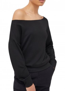 DKNY - Μπλούζα Μακρυμάνικη DKNY Ανοιχτή Λαιμόκοψη DP3T9555-BLK Γυναικείο