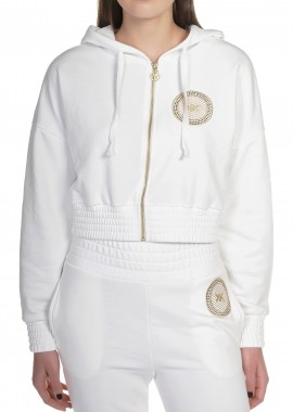 Kendal + Kylie - Ζακέτα Kendal + Kylie Art Patched Zipper Hoody KKW3711605-off-white Γυναικείο