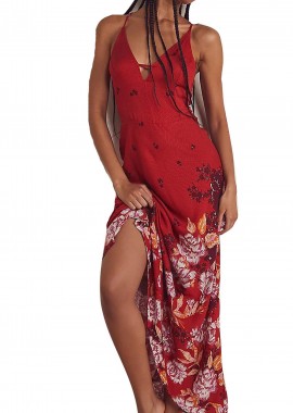 Free People - Φόρεμα Free People Get To You OB1457972-SCARLET COMBO Γυναικείο