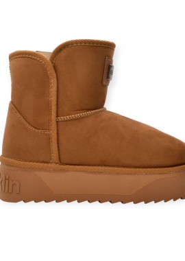 D.FRANKLIN - D.FRANKLIN ΓΥΝΑΙΚΕΙΟ ΜΠΟΤΑΚΙ BOOTS NORDIC.V2 BASIC LOW TAN DFSH371004-TAN