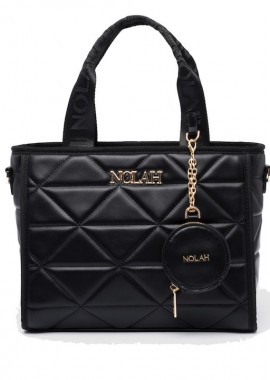NOLAH - NOLAH ΓΥΝΑΙΚΕΙA ΤΣΑΝΤΑ RYDER MEDIUM BLACK LT GOLD