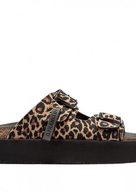 D.FRANKLIN - D.FRANKLIN ΓΥΝΑΙΚΕΙΟ VIBE SANDALS BUCKLE PLATFORM DFSH414003 LEOPARD