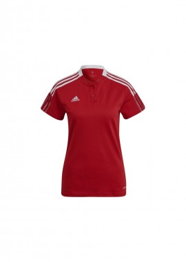 adidas performance - Adidas Tiro 21 Polo Γυναικείο Αθλητικό T-shirt Κόκκινο GM7350