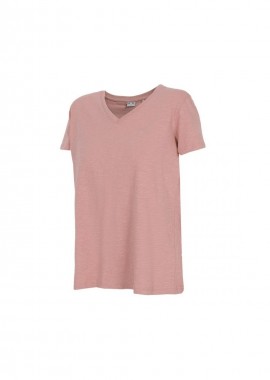 Outhorn - 4F Γυναικείο Αθλητικό T-shirt με V Λαιμόκοψη Ροζ H4L22-TSD352-56S