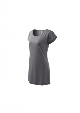 Malfini - Malfini Καλοκαιρινό Mini T-shirt Φόρεμα Γκρι MLI-12336