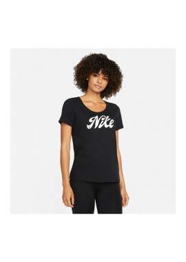 Nike - Nike Κοντομάνικη Γυναικεία Μπλούζα Καλοκαιρινή Μαύρη FD2986 010