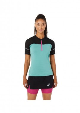 Asics - ASICS Fujitrail Γυναικεία Αθλητική Μπλούζα Κοντομάνικη Τιρκουάζ 2012B927-303