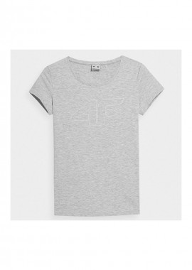 4f - 4F Γυναικείο Αθλητικό T-shirt Γκρι 4FSS23TTSHF583-27M