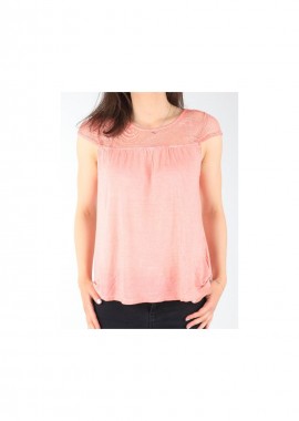 Wrangler - Wrangler Capsleeve Tee Coral Peach W W7337FDJX