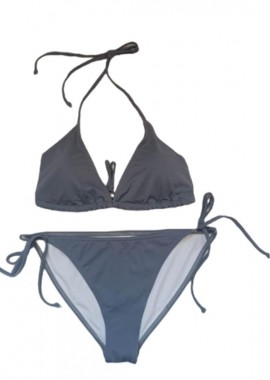 ELINAL - Bikini Set μονόχρωμο ΓΚΡΙ