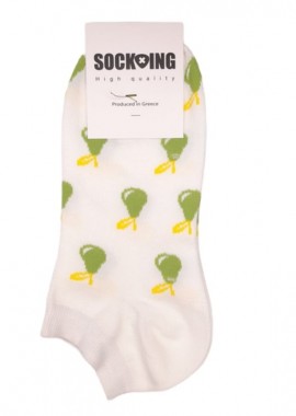 Sock-Ing - Τερλίκι κάλτσα Γυναικεία με σχέδιο | 11222Γ-02 ΛΕΥΚΟ