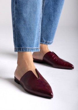 TFP - TFP Comfort Mules - 22 (κροκό) - Burgundy Croc