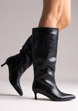 ERYNN - ERYNN Kitten heel μπότες - RXJ-299 - Black Crinkled Patent