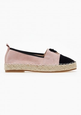 ERYNN - ERYNN Suede Two-Tone Espadrilles - 333-237 - Pink