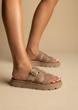 RAGAZZA - RAGAZZA Flatform σανδάλια - 01028 - Beige Suede