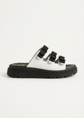 TFP - TFP Flatform Sandals Bow Detail - 4511 - White Matte
