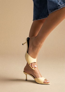 Stephan - Stephan Mules με φαρδύ λουρί - UC-162 - Yellow Patent