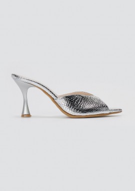 TFP - TFP Ψηλοτάκουνα Mules - 3420 - Mirror Silver LIzard