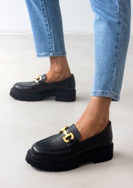 RAGAZZA - RAGAZZA Leather Chunky Loafers - 308 - Black