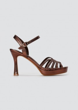 Stephan - Stephan Πέδιλα με ψηλό τακούνι - HA-51 - Bronze Metallic