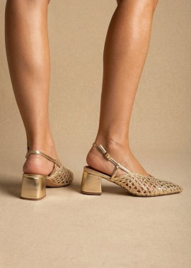 CORINA - CORINA Slingback Μυτερές γόβες - 6268 - Gold