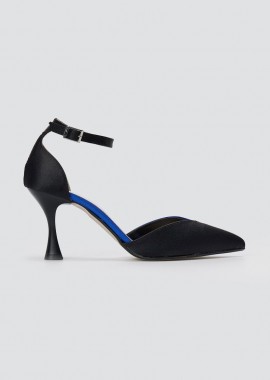 TFP - TFP Γόβες με μυτερή μύτη στιλέτο - 719 - Black/Royal Blue Satin