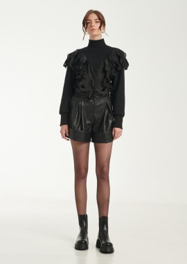 Cutcuutur - Wide-Leg Shorts In Black