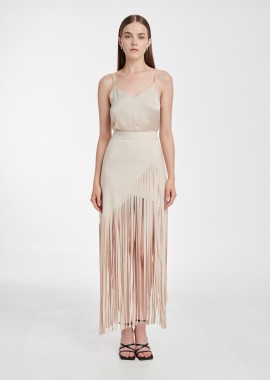 Cutcuutur - Maxi Wrap Skirt in Beige