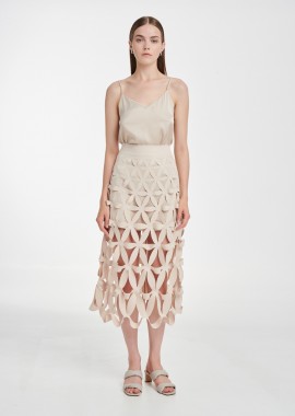 Cutcuutur - Midi Skirt in Beige