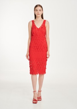 Cutcuutur - Midi Dress in Red