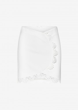 Cutcuutur - Mini Wrap Skirt in White